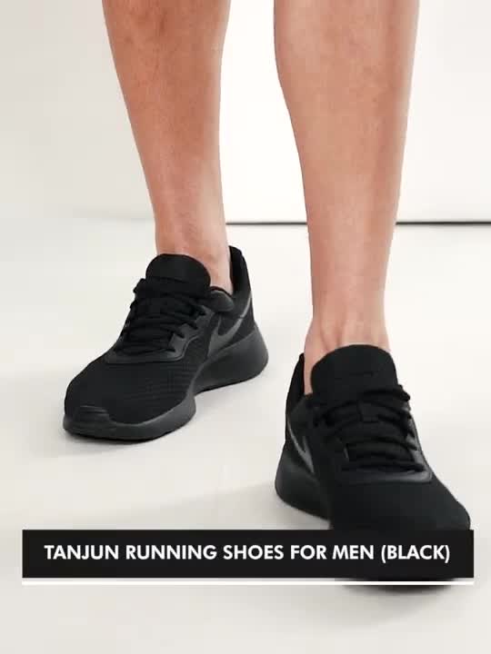 Nike tanjun mens all hot sale black