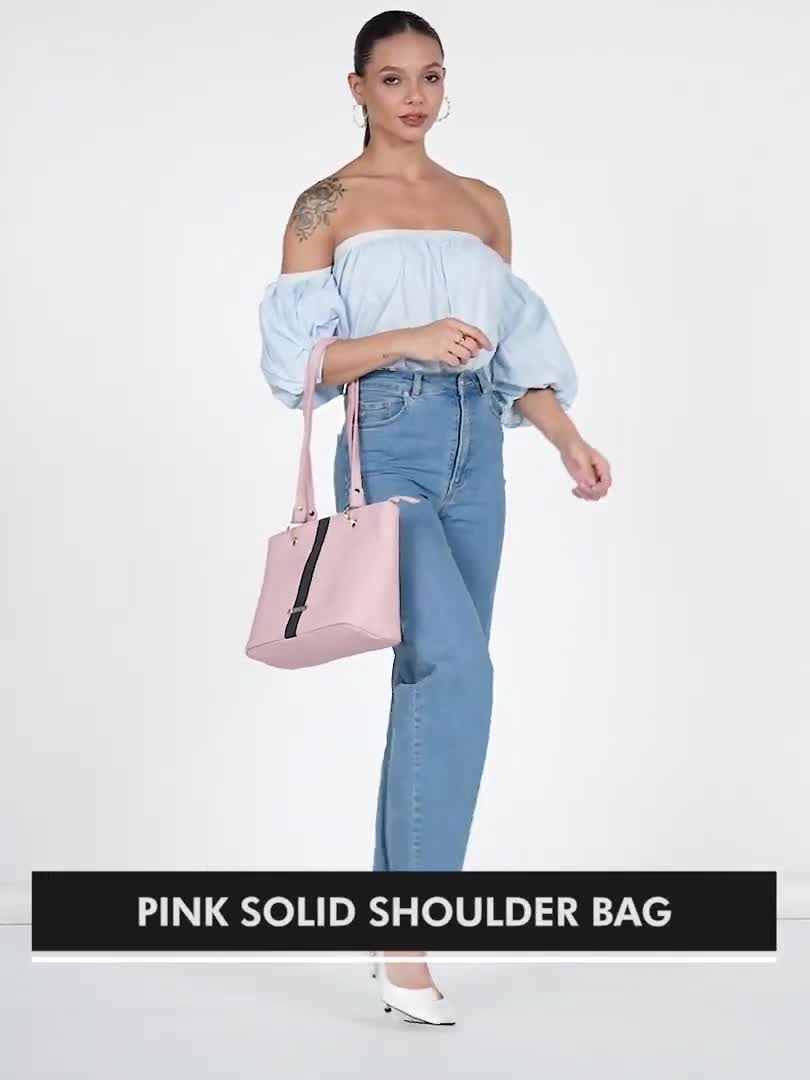 Caprese pink solid online shoulder bag