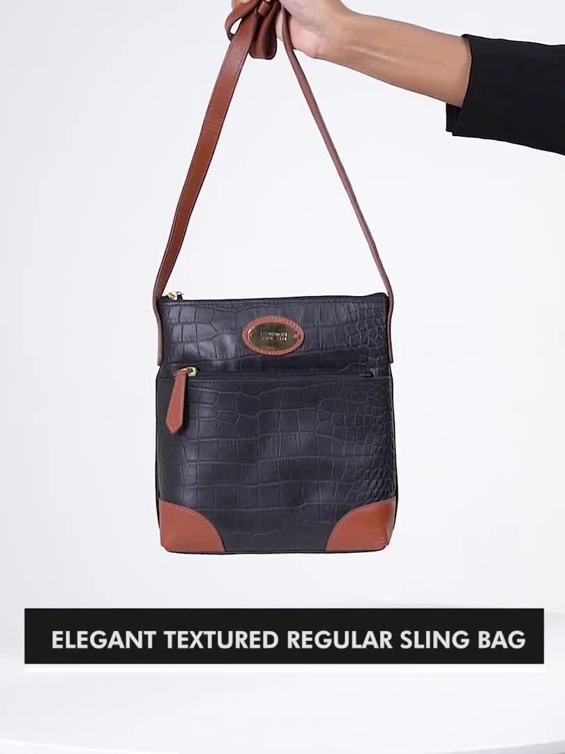 Buy Black Ee Saturn 02 Sling Bag Online - Hidesign