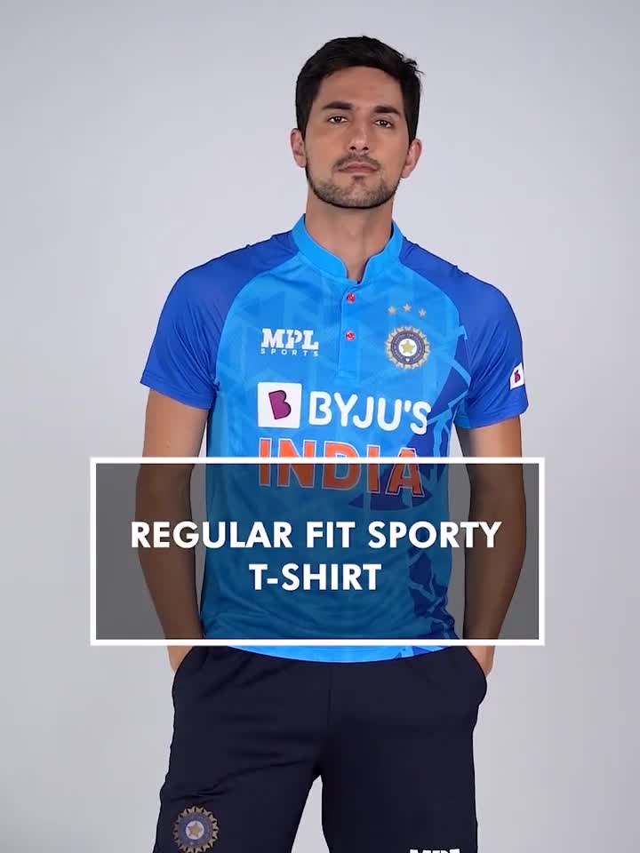 Mpl Sports India Cricket Jersey For Men (Navy, M)