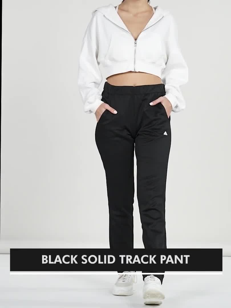 ADIDAS Solid Women Black Track Pants - Buy ADIDAS Solid Women