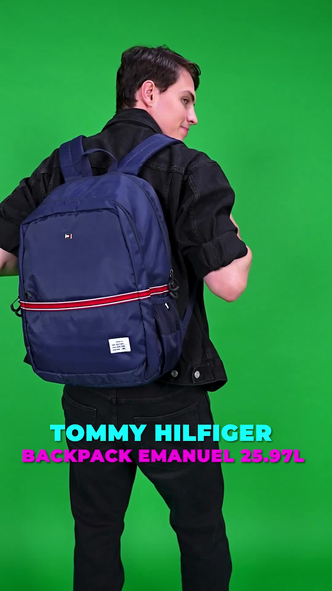 Green tommy hilfiger online backpack