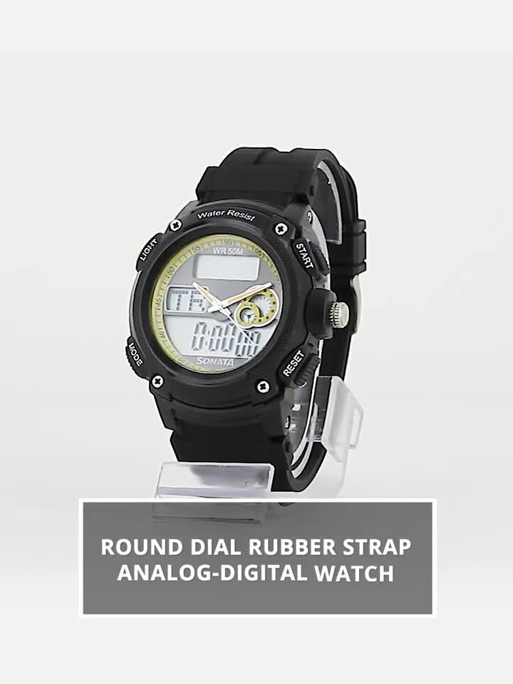 Sonata rubber sale strap watches