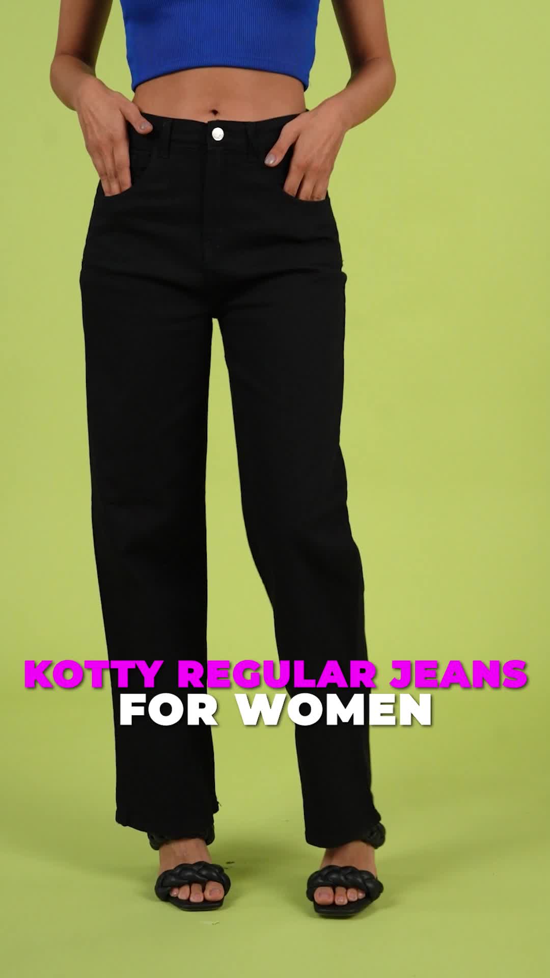 KOTTY Regular Women Black Jeans