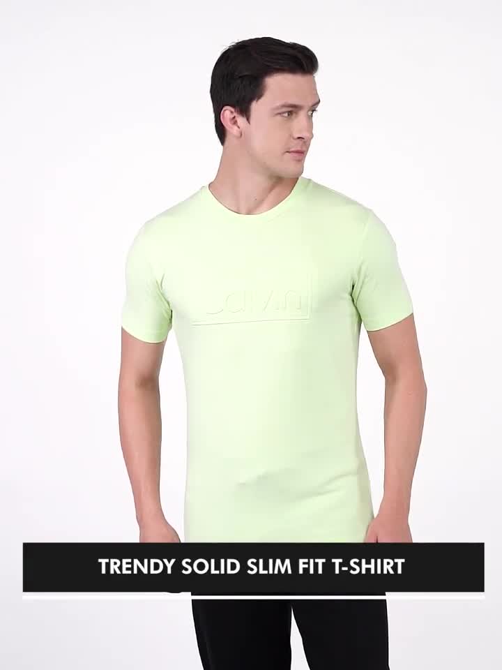 Calvin Klein Jeans Solid Men Round Neck Green T-Shirt - Buy Calvin Klein  Jeans Solid Men Round Neck Green T-Shirt Online at Best Prices in India