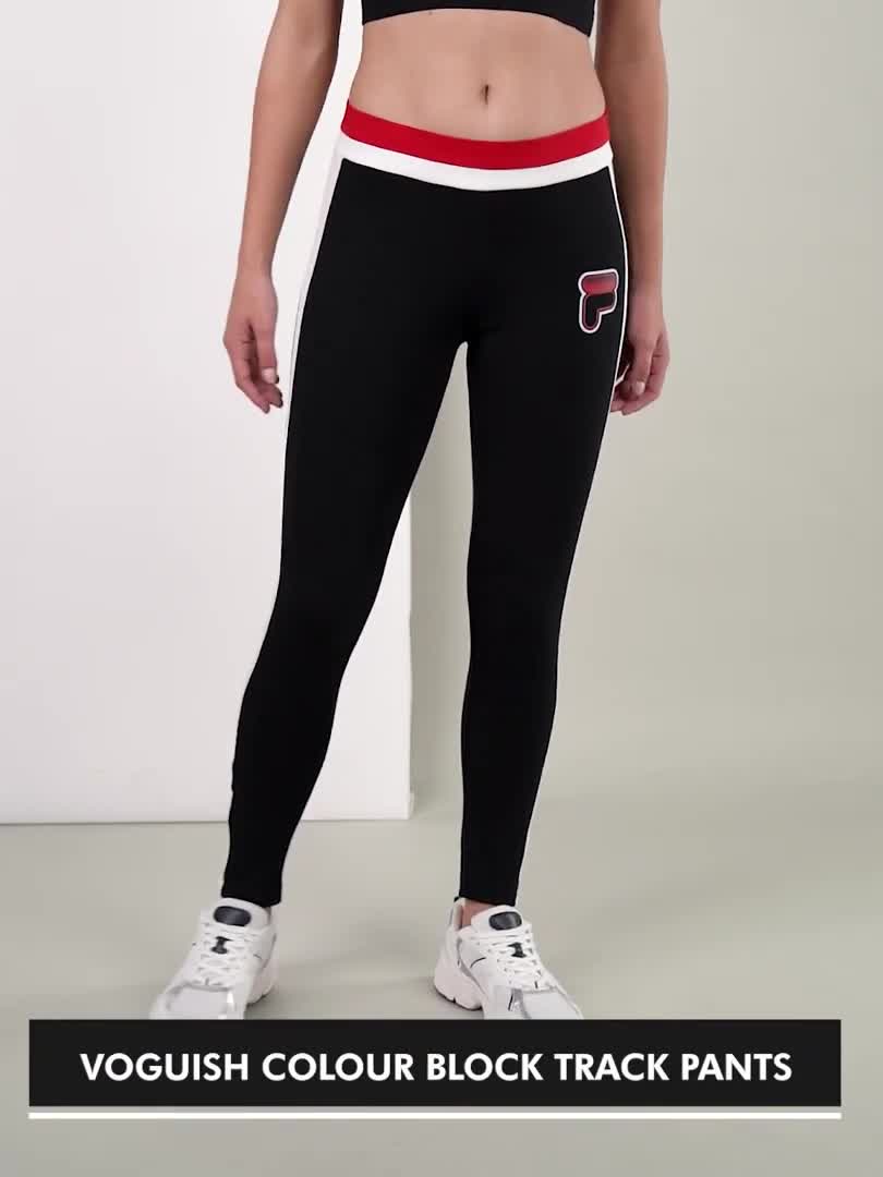 FILA Colorblock Women Black Track Pants - Buy FILA Colorblock Women Black  Track Pants Online at Best Prices in India