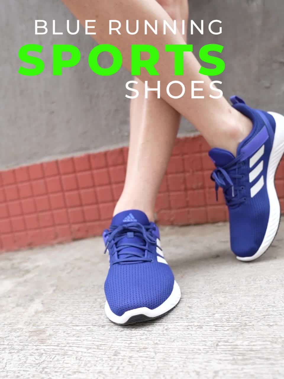 Adidas blue deals sports shoes