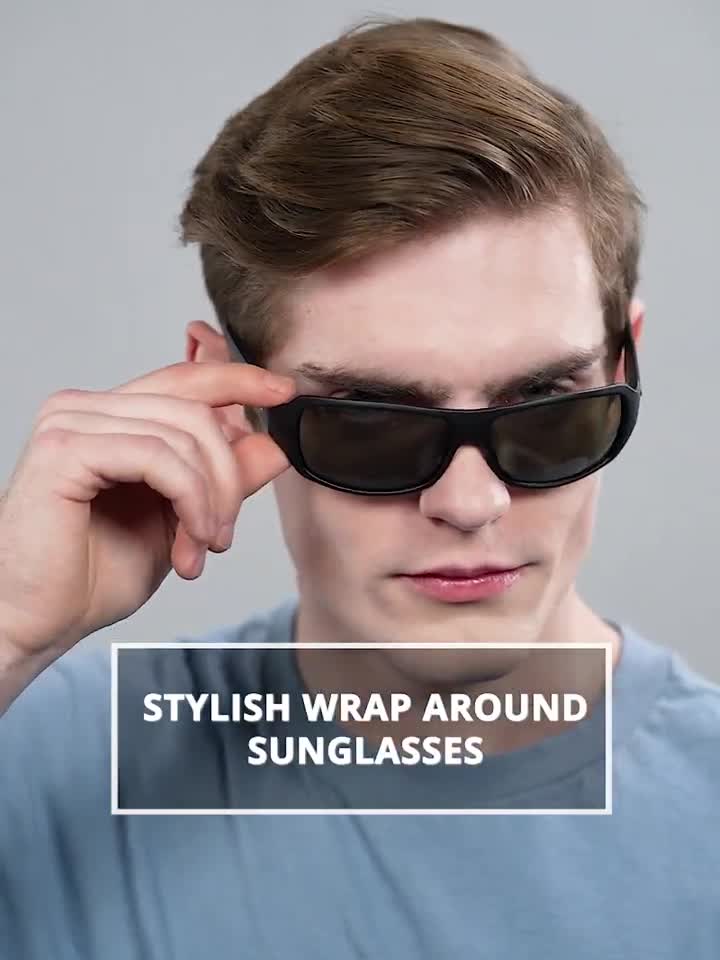 Buy Fastrack Wrap-around Sunglasses Green For Men Online @ Best