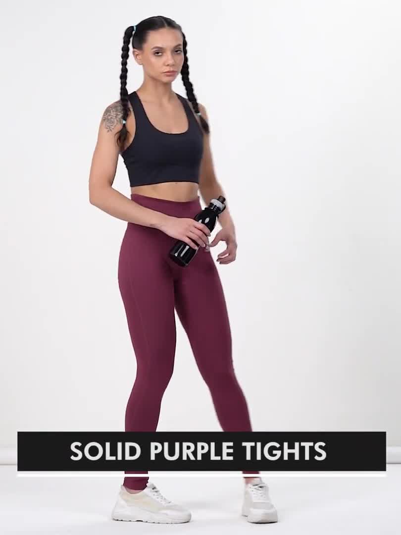 ADIDAS Solid Women Purple Tights - Buy ADIDAS Solid Women Purple Tights  Online at Best Prices in India