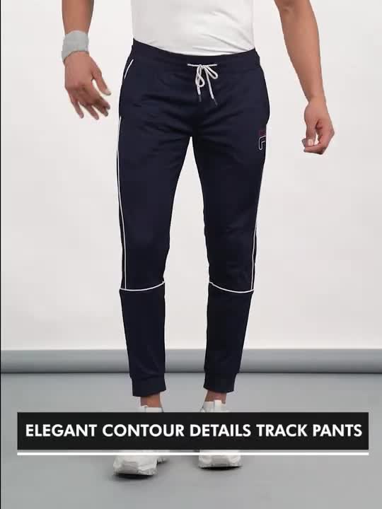 FILA Solid Men Blue Track Pants - Buy FILA Solid Men Blue Track Pants  Online at Best Prices in India