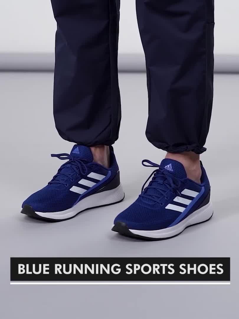 Adidas blue 2025 sports shoes