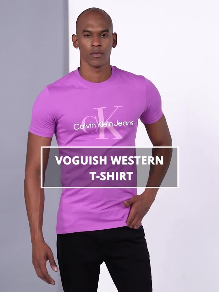 calvin klein mens pink t shirt