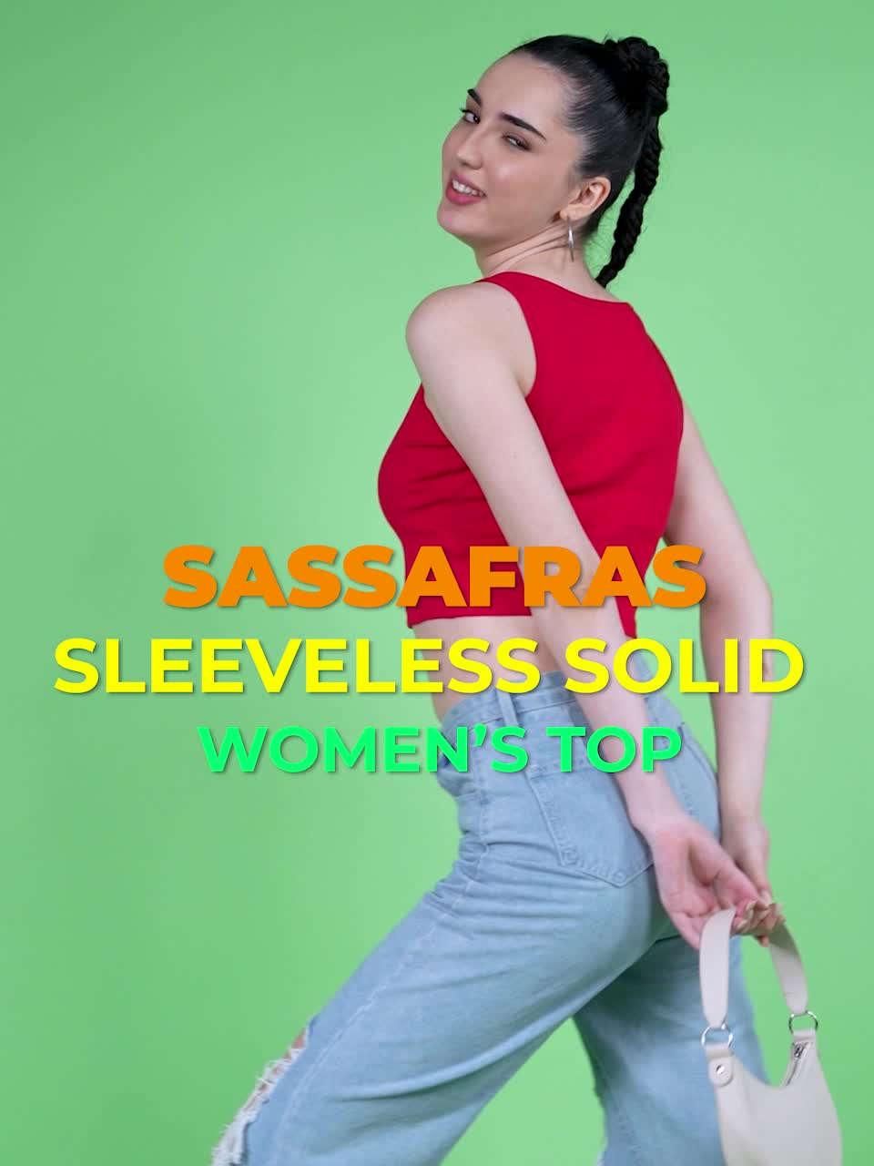 SASSAFRAS Casual Sleeveless Solid Women Red Top - Buy SASSAFRAS