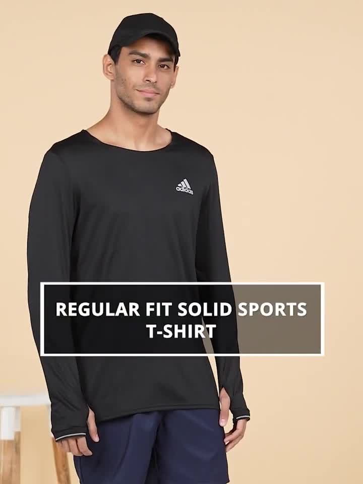 ADIDAS Self Design Men Round Neck Black T Shirt Buy ADIDAS Self