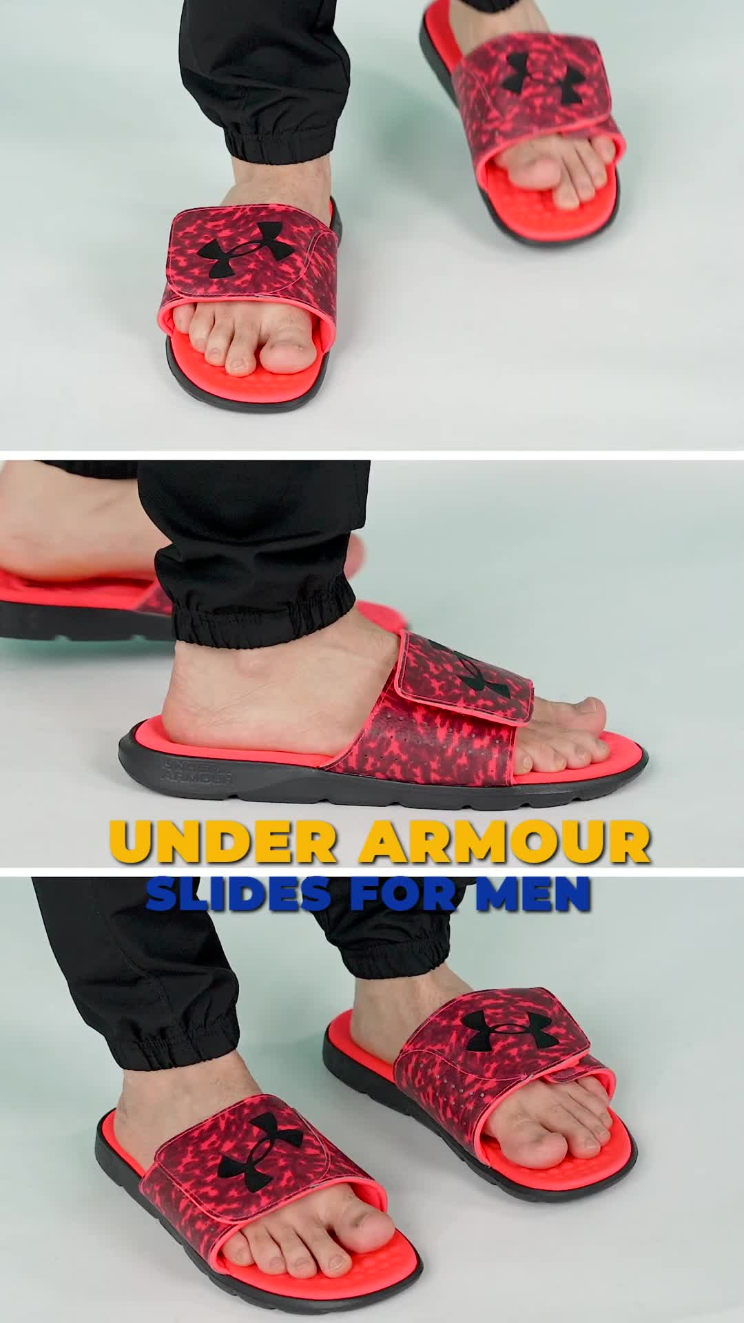 Under armour slides cheap red