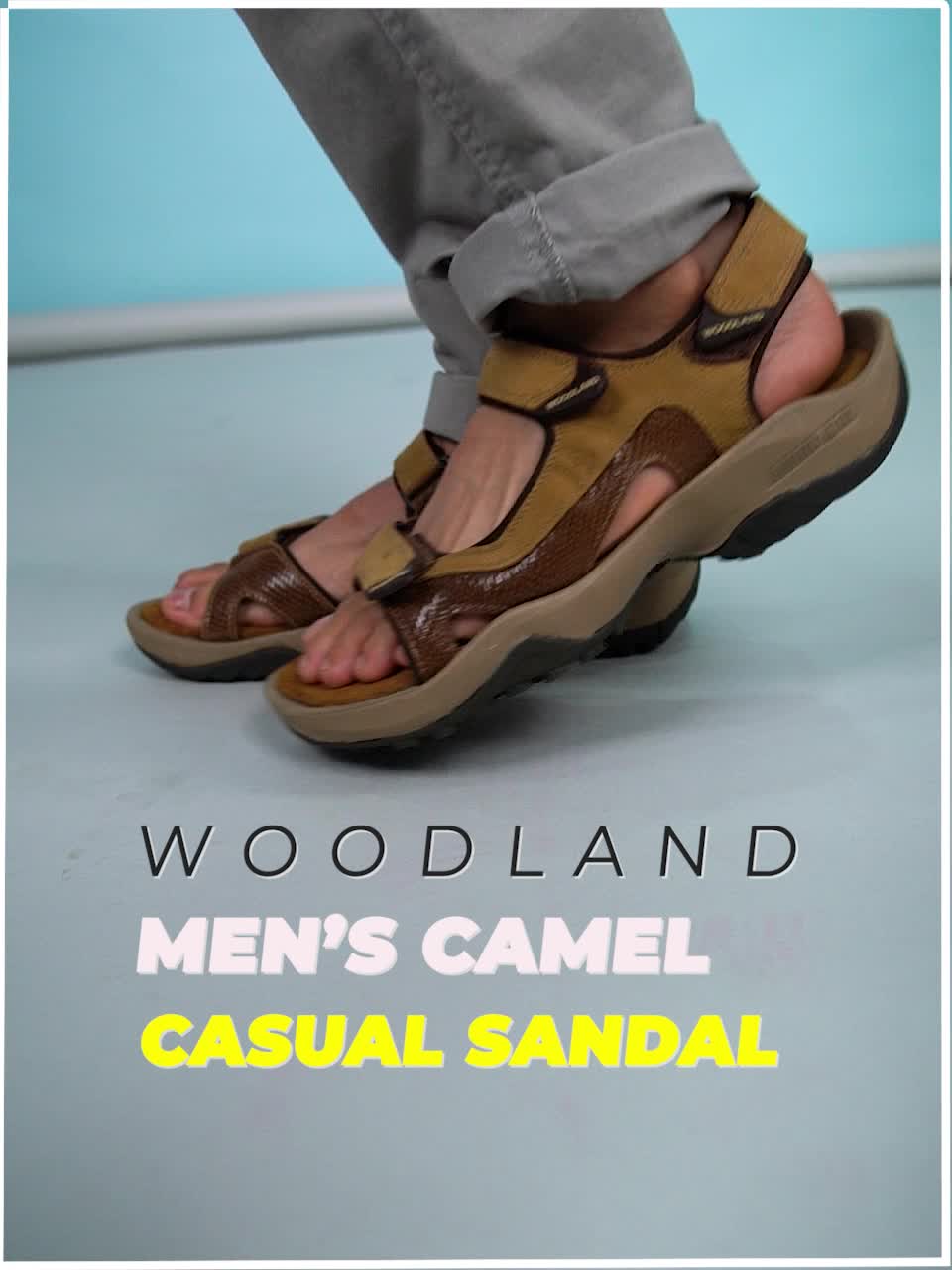 Woodland men's clearance camel casual sandal