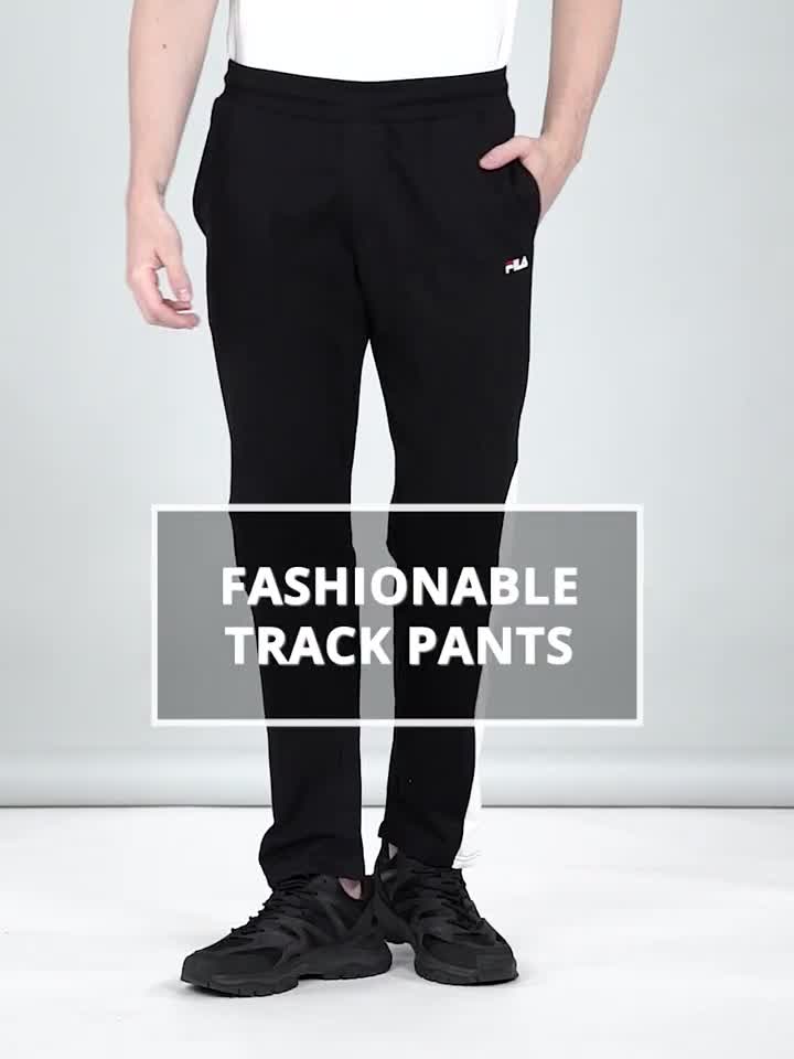 FILA Solid Men Black Track Pants - Buy FILA Solid Men Black Track Pants  Online at Best Prices in India