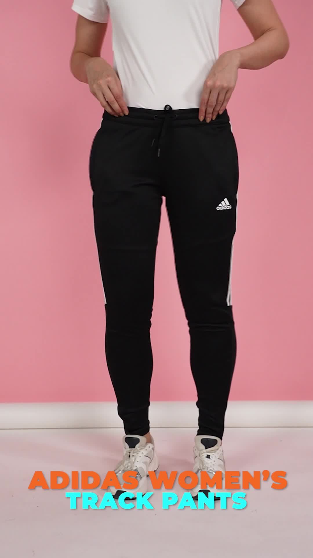 Adidas track pants womens cheap black