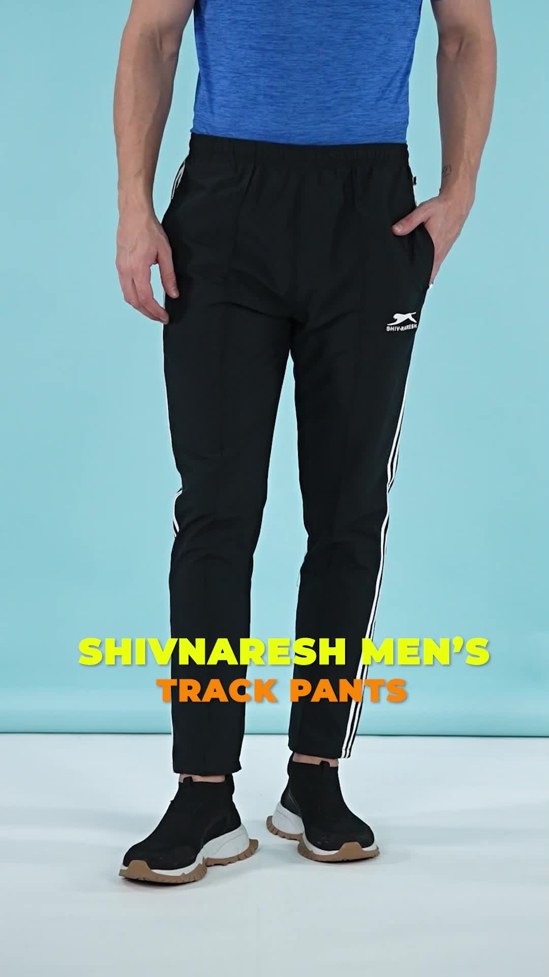 SHIV-NARESH Solid Men Black, White Track Pants - Buy SHIV-NARESH Solid Men  Black, White Track Pants Online at Best Prices in India