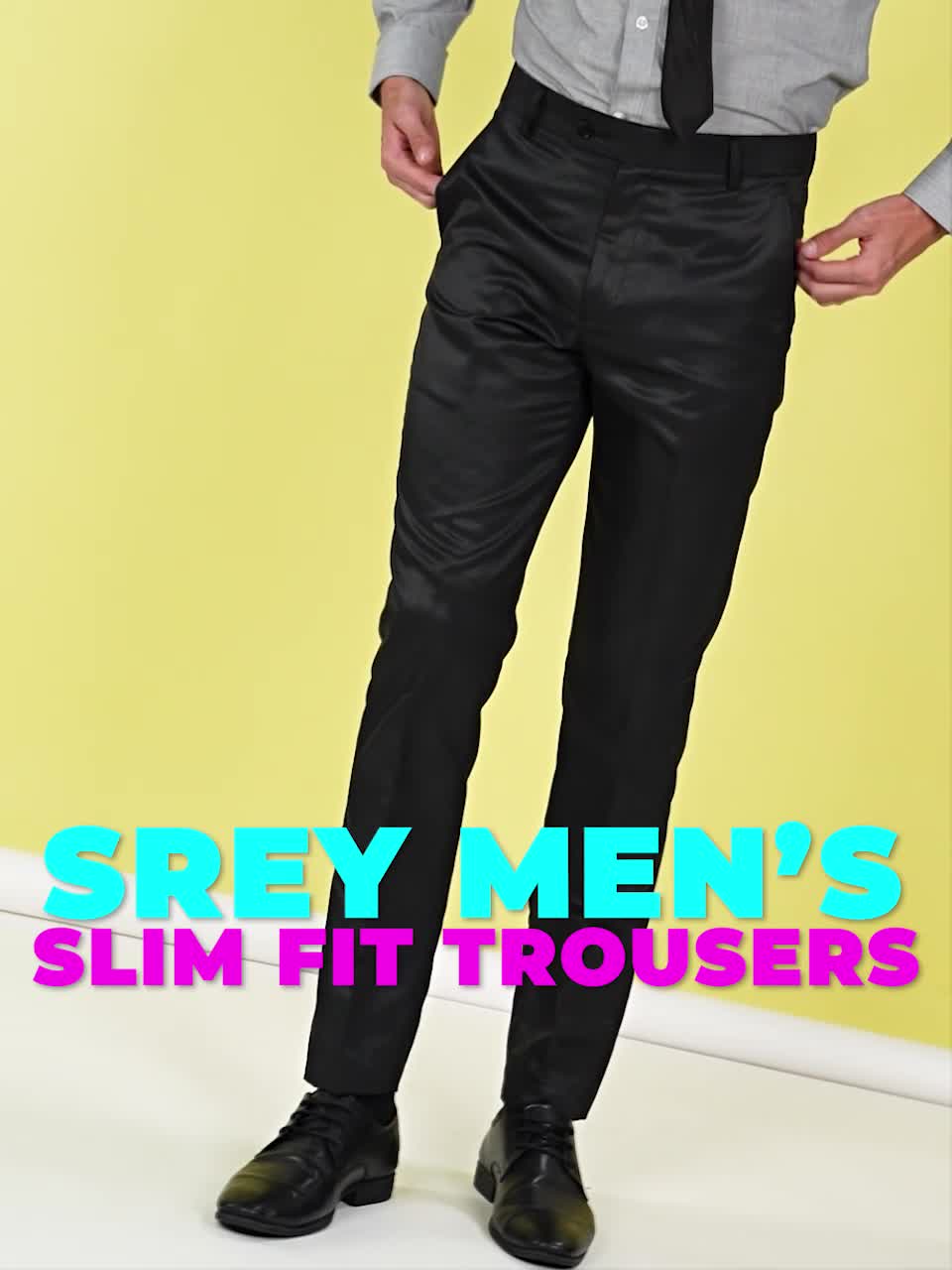 Buy Men Black Solid Slim Fit Formal Trousers Online  668672  Peter England