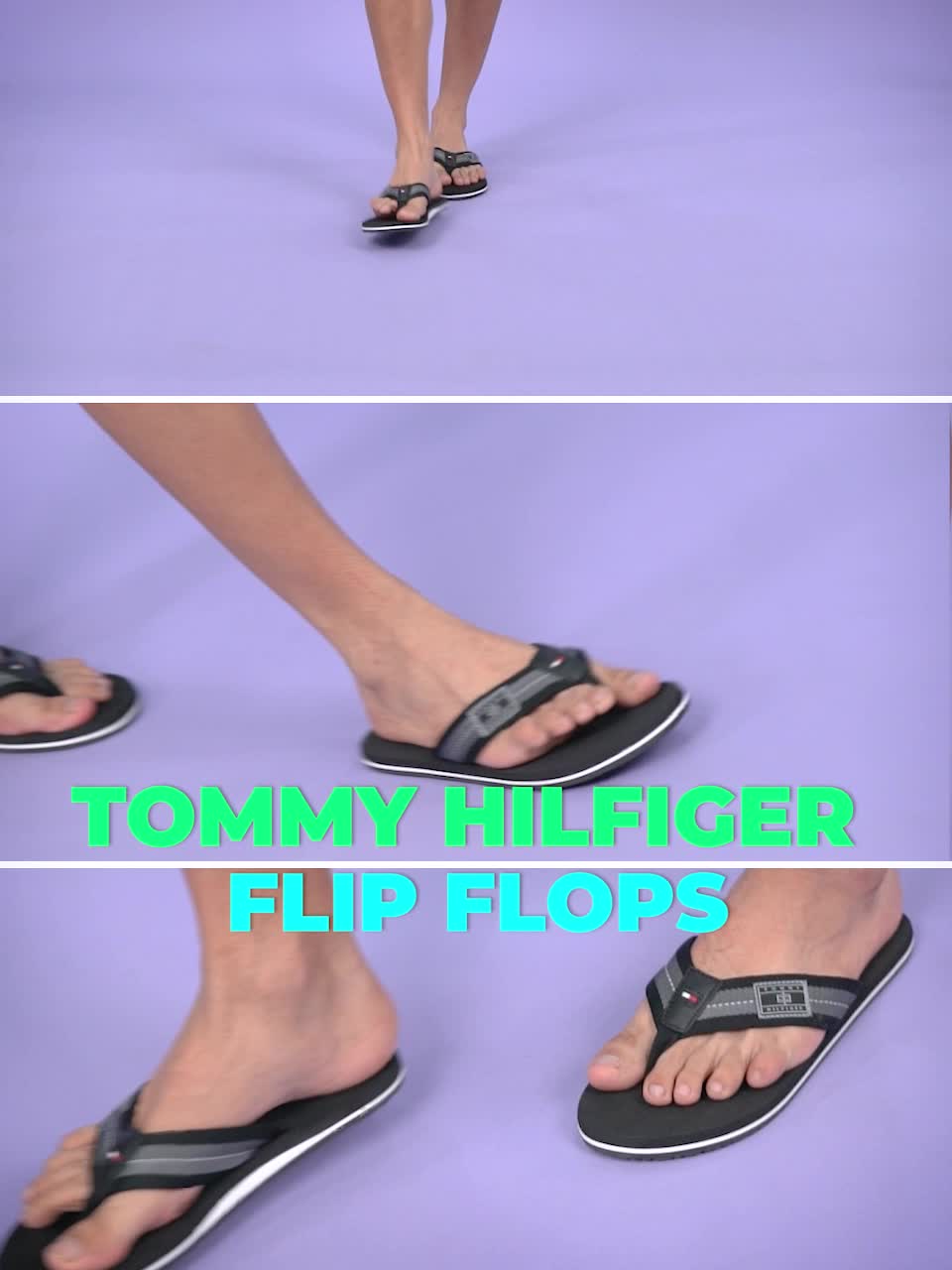 Tommy hilfiger flip online flops black