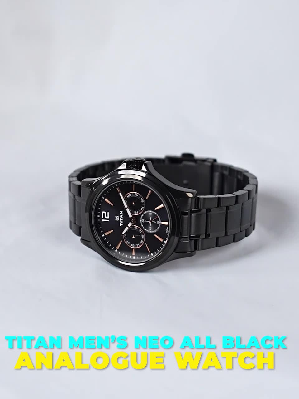 Titan NQ1698NM01 Neo All Black Analog Watch For Men Buy Titan