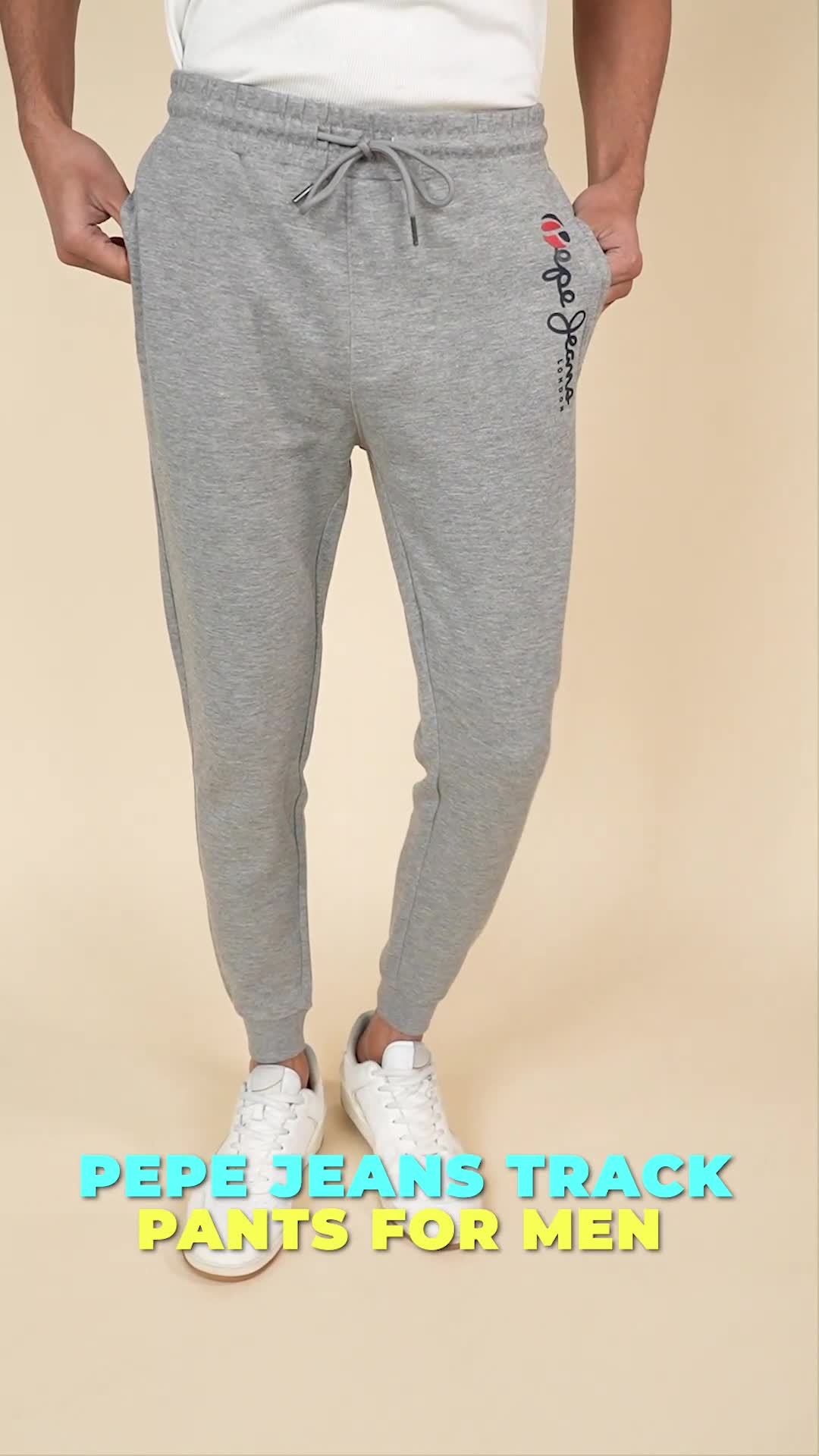 Pepe Jeans Self Design Men Grey Track Pants Buy Pepe Jeans Self