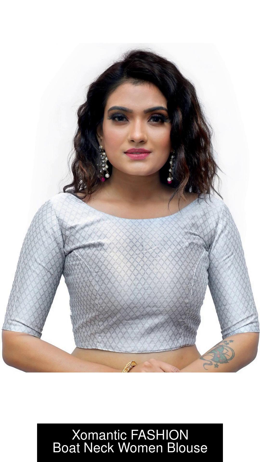 Get Sweetheart Neck Detail White Blouse at ₹ 2450