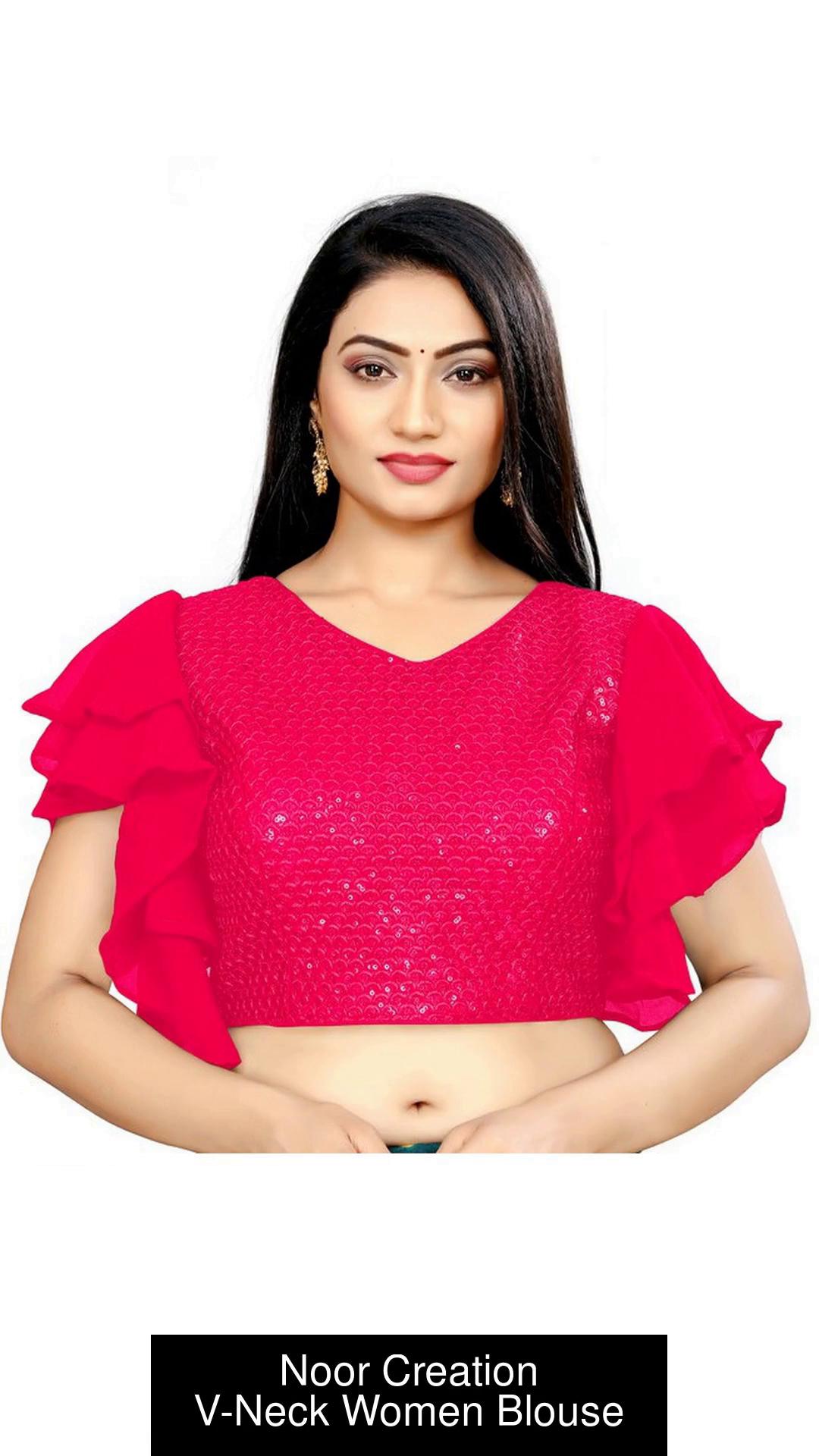 Buy Linaro Lifestyles Women Red Woven Design Net Blouse Online at