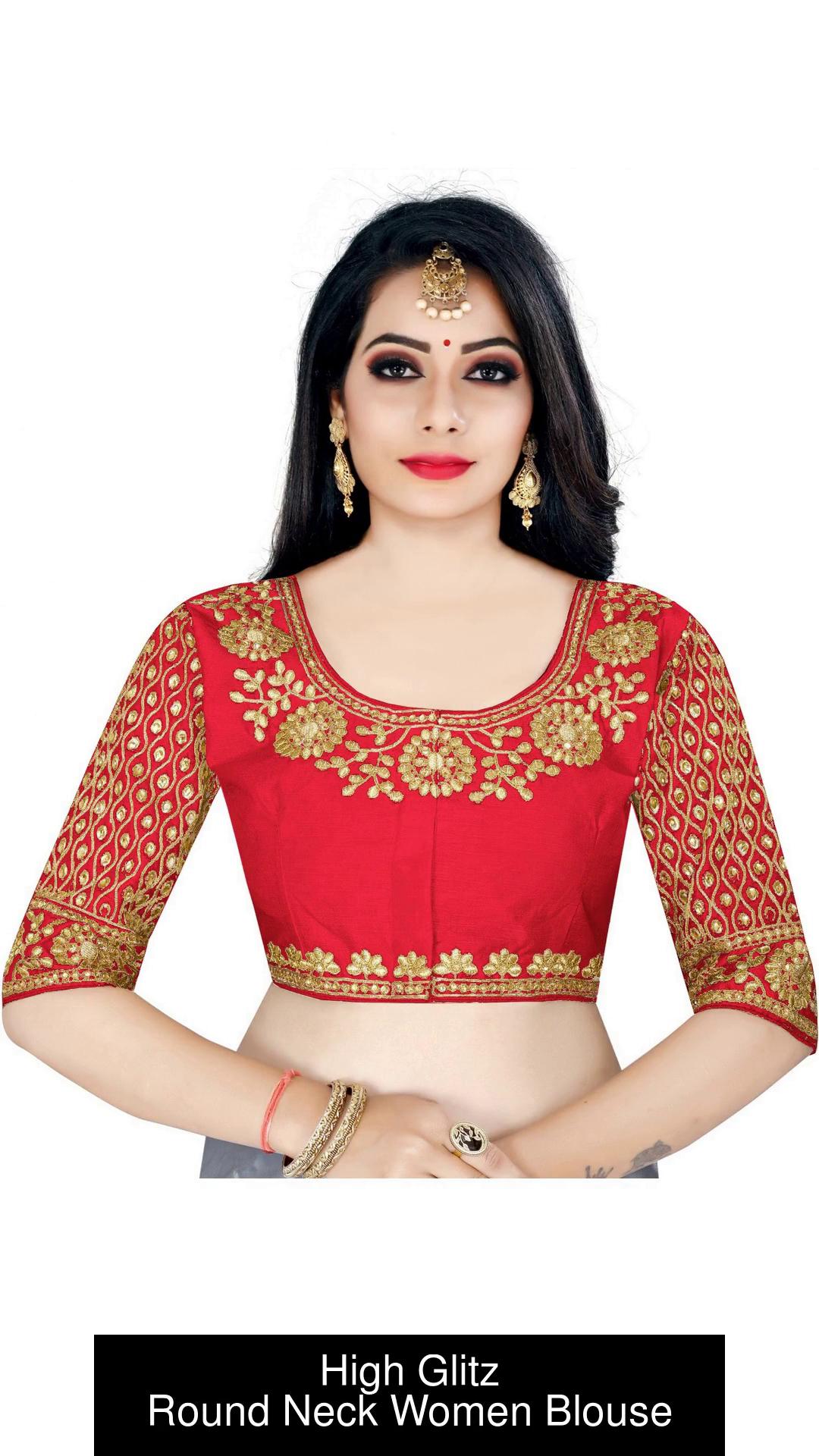 Banglori Silk Traditional Embroidered Back Designs Women Full Sleeves  Blouse For Wedding And Festival