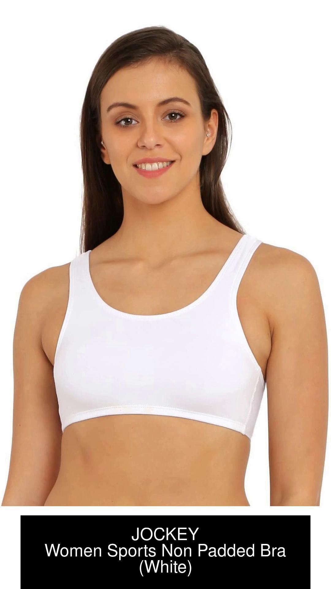 JOCKEY White Women Sports Non Padded Bra - Buy WHITE JOCKEY White Women  Sports Non Padded Bra Online at Best Prices in India