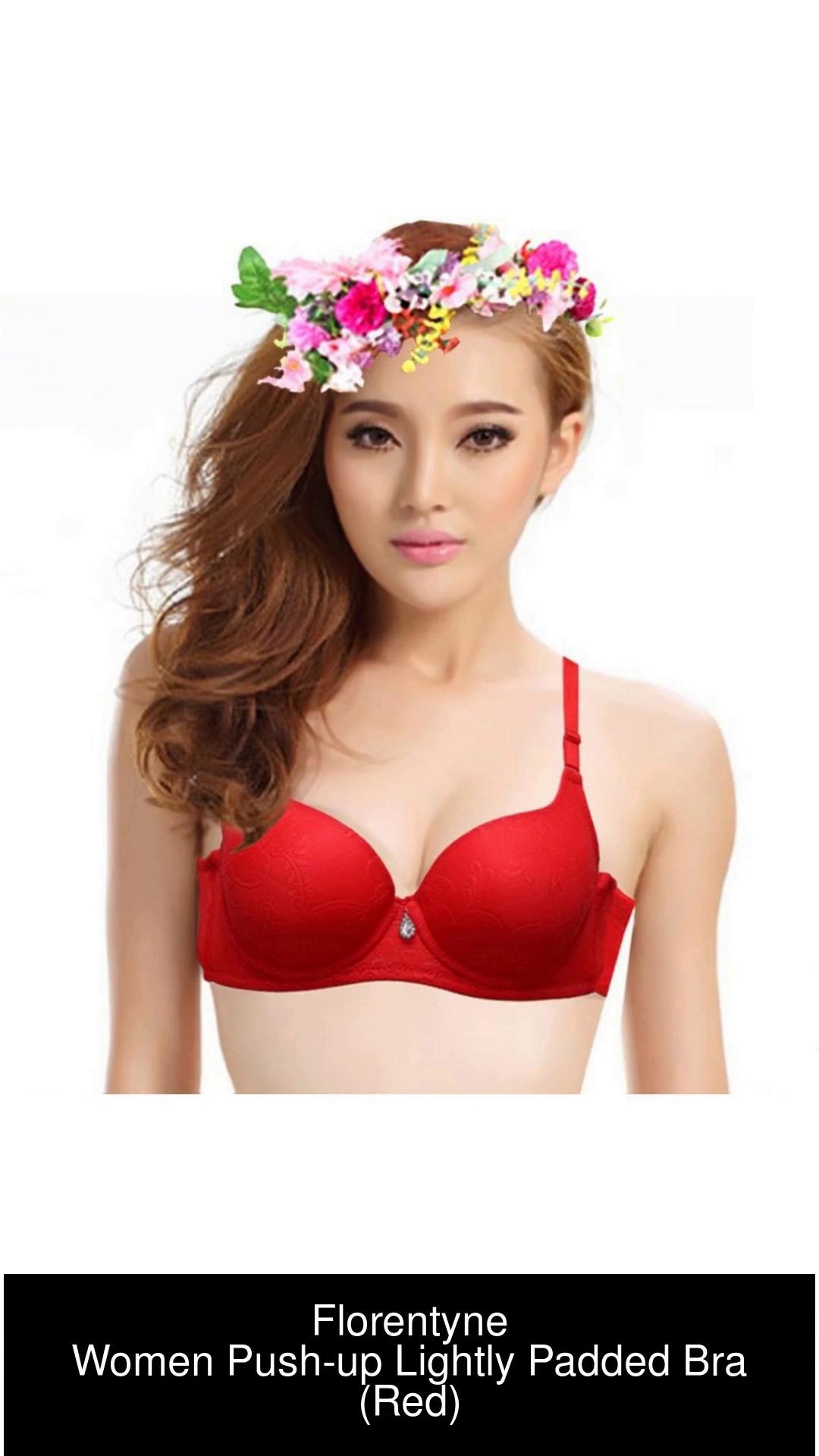 Florentyne Women Push-up Lightly Padded Bra - Buy Red Florentyne Women  Push-up Lightly Padded Bra Online at Best Prices in India