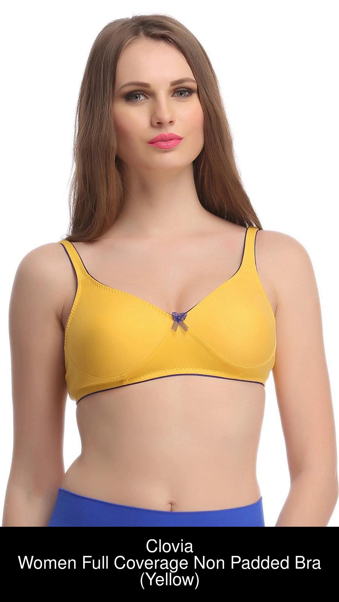 Clovia Cotton Non-Wired Non-Padded Everyday Bra In Yellow With