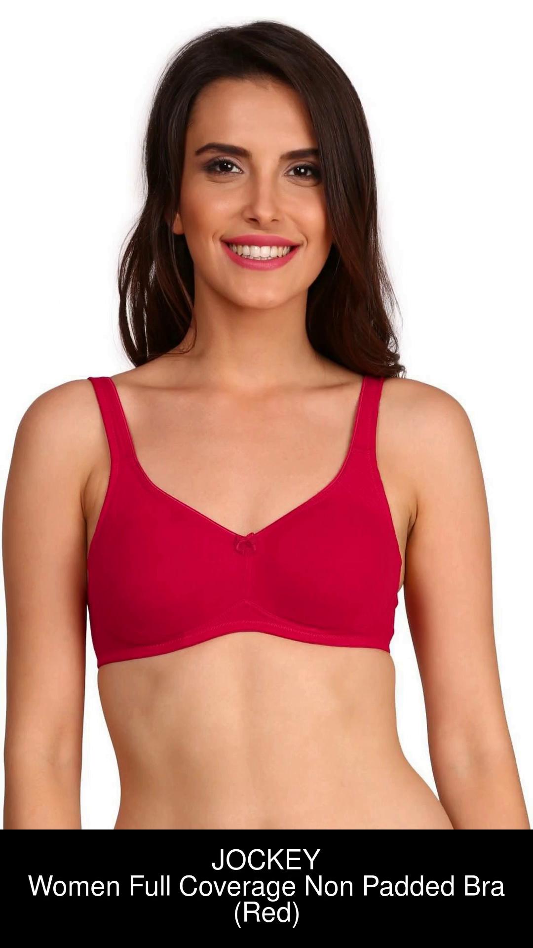 JOCKEY 1250 Women Full Coverage Non Padded Bra - Buy Red Love JOCKEY 1250  Women Full Coverage Non Padded Bra Online at Best Prices in India