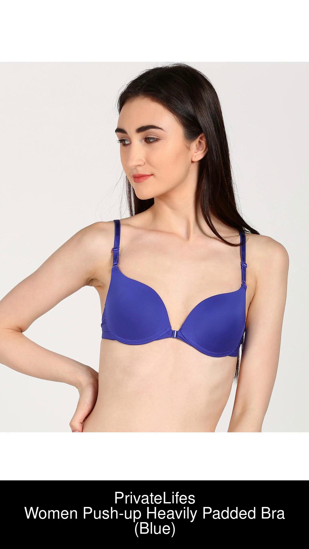 PrivateLifes Women Push-up Heavily Padded Bra - Buy Blue PrivateLifes Women  Push-up Heavily Padded Bra Online at Best Prices in India