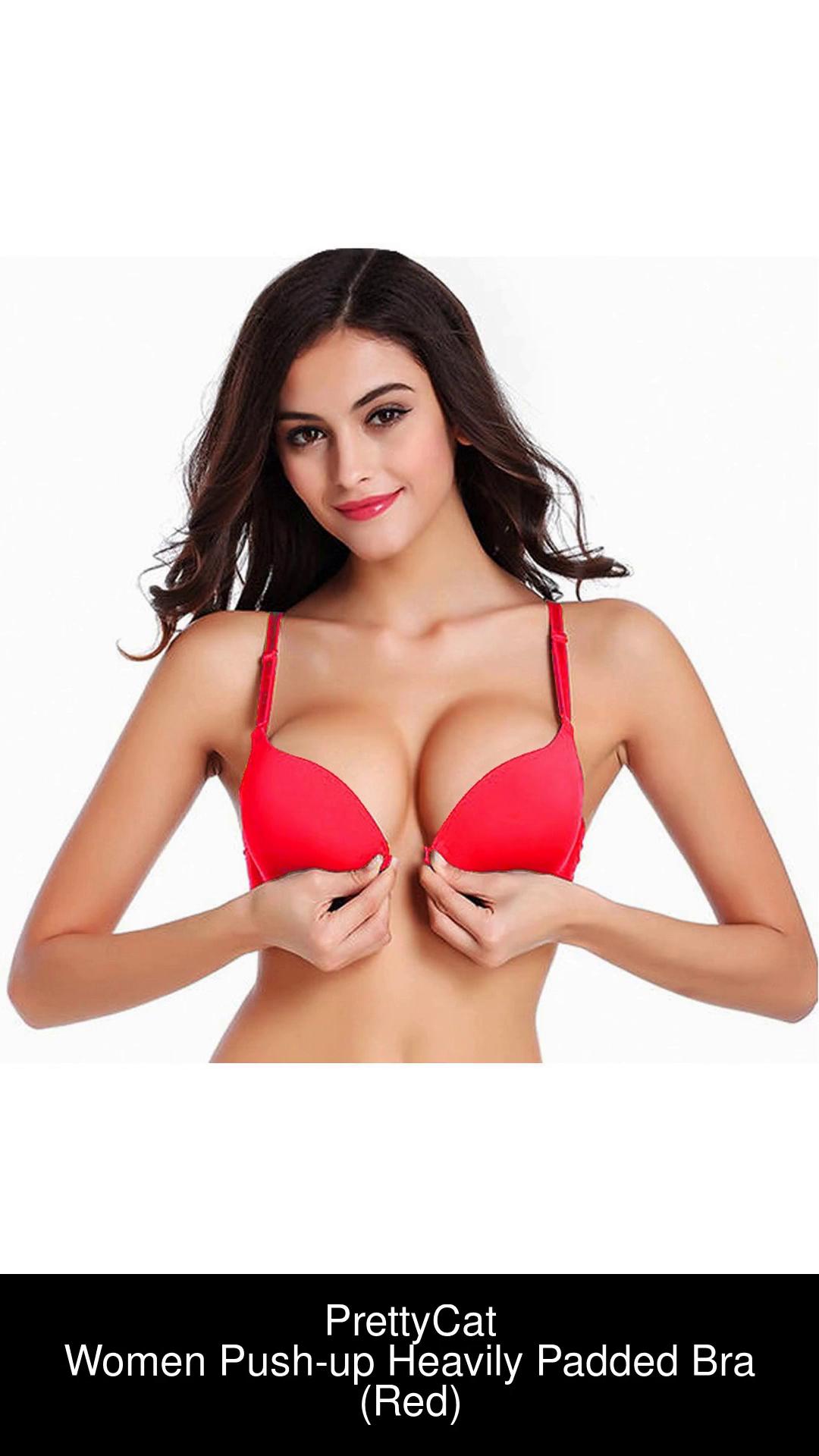 PrettyCat Perfect Women Push-up Heavily Padded Bra - Buy Red PrettyCat  Perfect Women Push-up Heavily Padded Bra Online at Best Prices in India