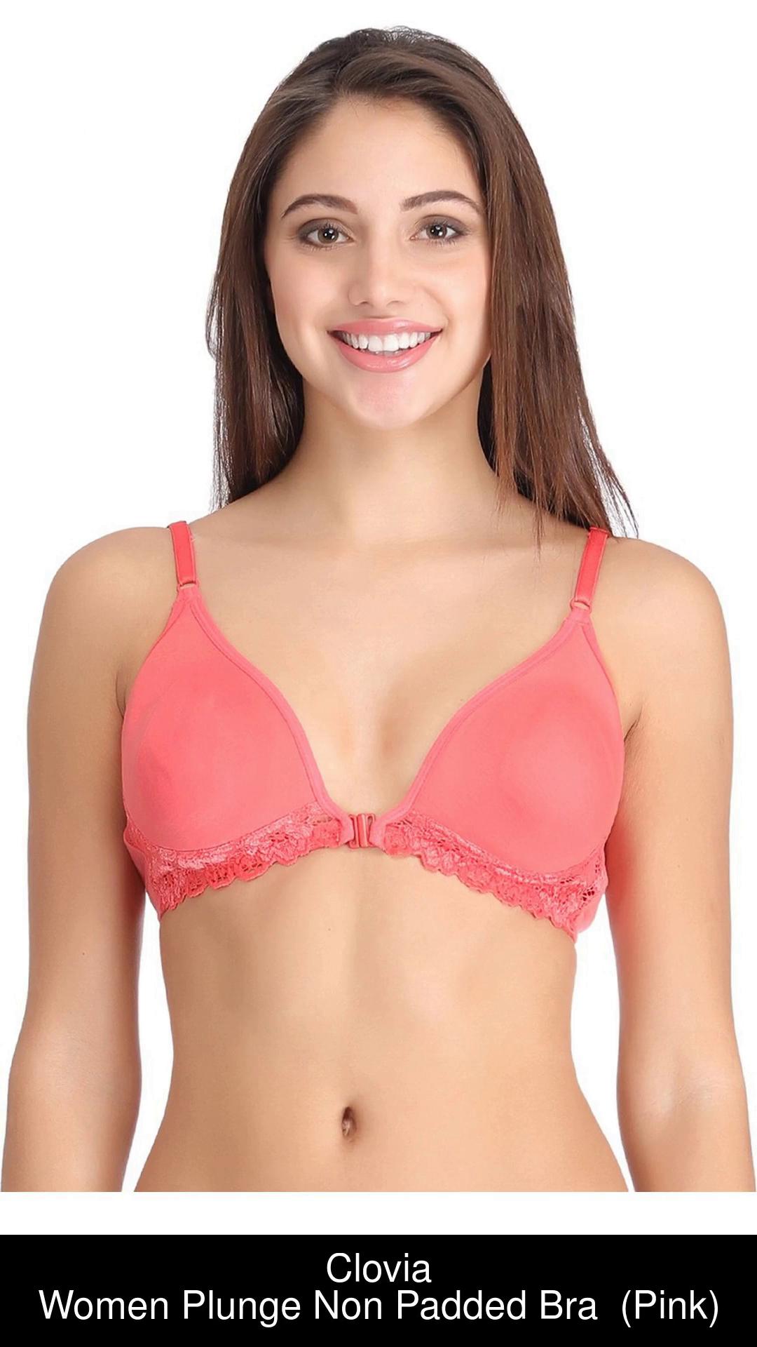 Clovia Cotton Rich Non-Padded Front Open Plunge Bra Women Plunge Non Padded  Bra - Buy Clovia Cotton Rich Non-Padded Front Open Plunge Bra Women Plunge  Non Padded Bra Online at Best Prices
