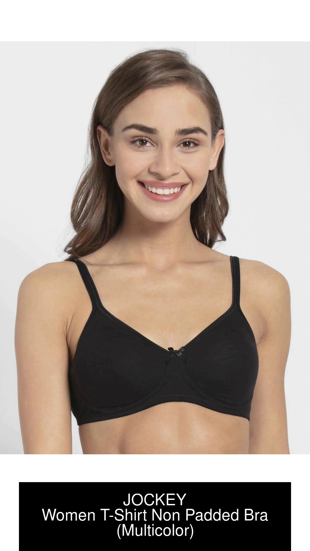 Buy Jockey Women's Wirefree Non Padded Super Combed Cotton Elastane Stretch  Medium Coverage Everyday Bra with Concealed Shaper Panel and Adjustable  Straps (36B, Black) at