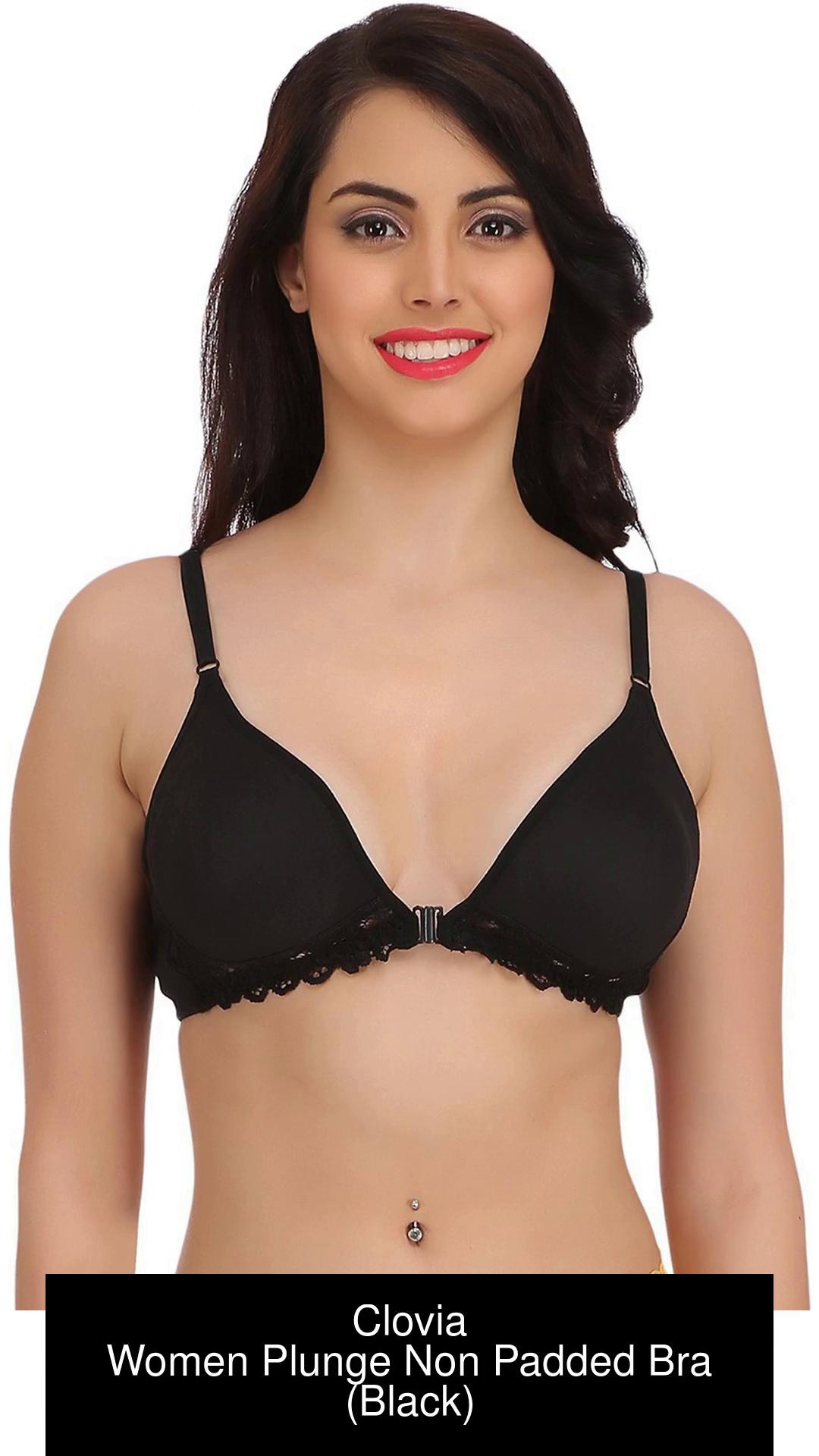 Buy Non-Padded Non-Wired Front Open Plunge Bra in Blue - Cotton Rich Online  India, Best Prices, COD - Clovia - BR0766P08