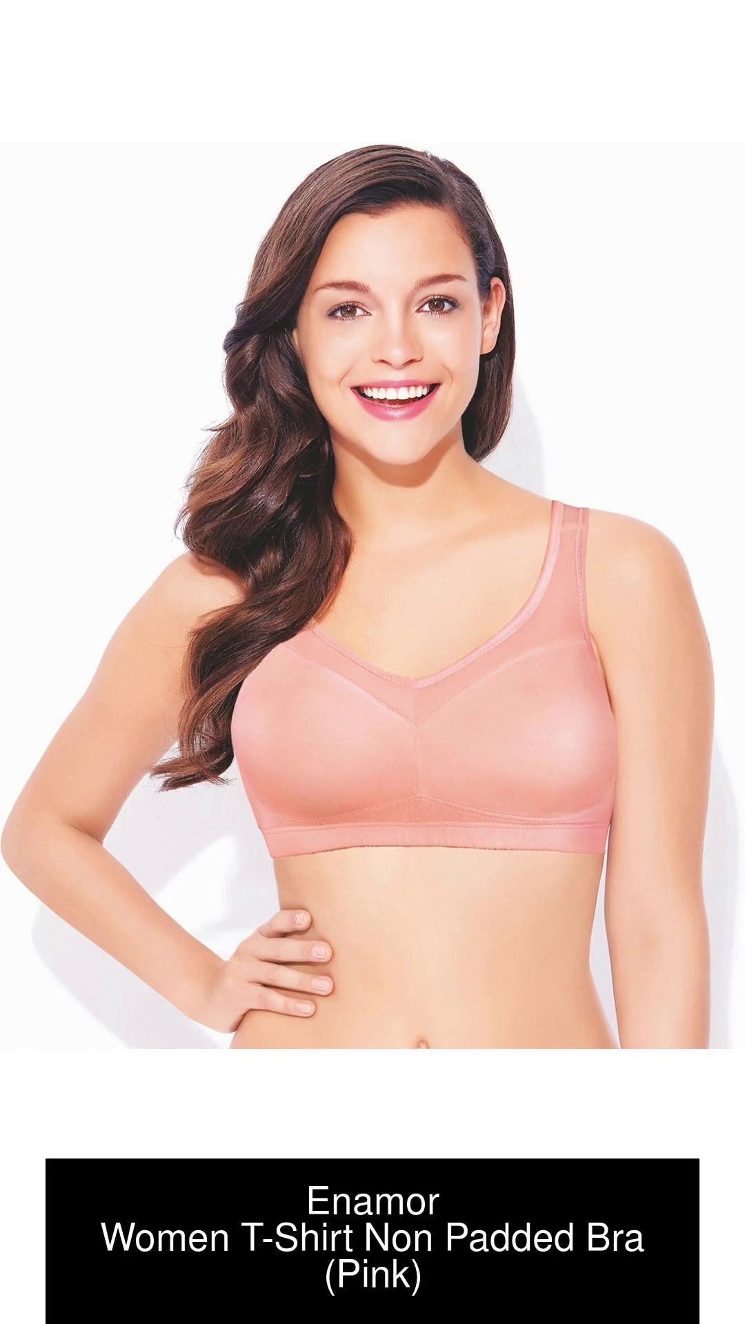 Buy Enamor A112 Full Support Cotton Bra X-Frame High Coverage, Non-Padded &  Wirefree - Blue online