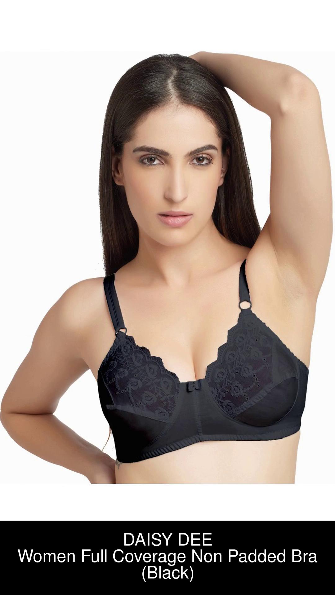 Buy DAISY DEE Women Lace & Net Non-Padded Non-Wired Non-Padded Wireless  Full Coverage Regular Fancy Bra - (Baby Pink_Size-32B) - Cherry at