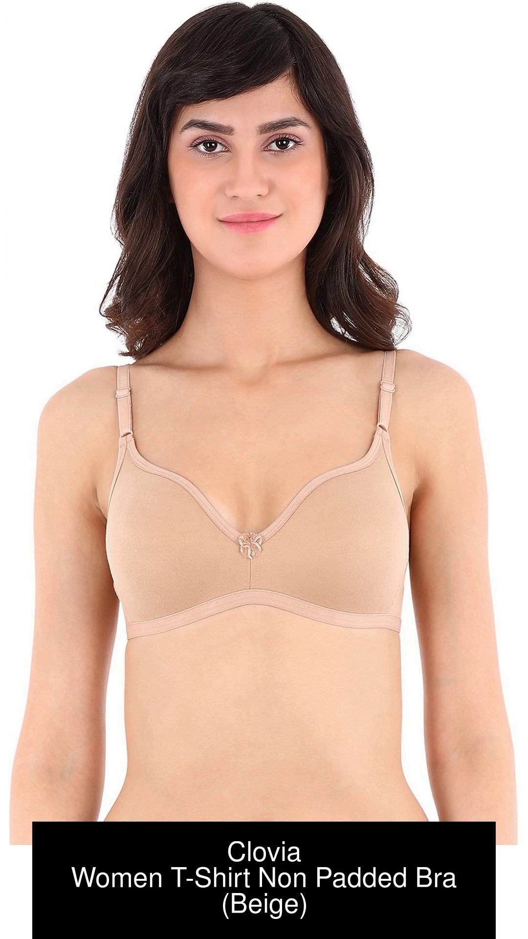 Clovia Women's Cotton Blend Non Padded Non-Wired T-Shirt Bra, Beige, (38)  38 : : Clothing, Shoes & Accessories