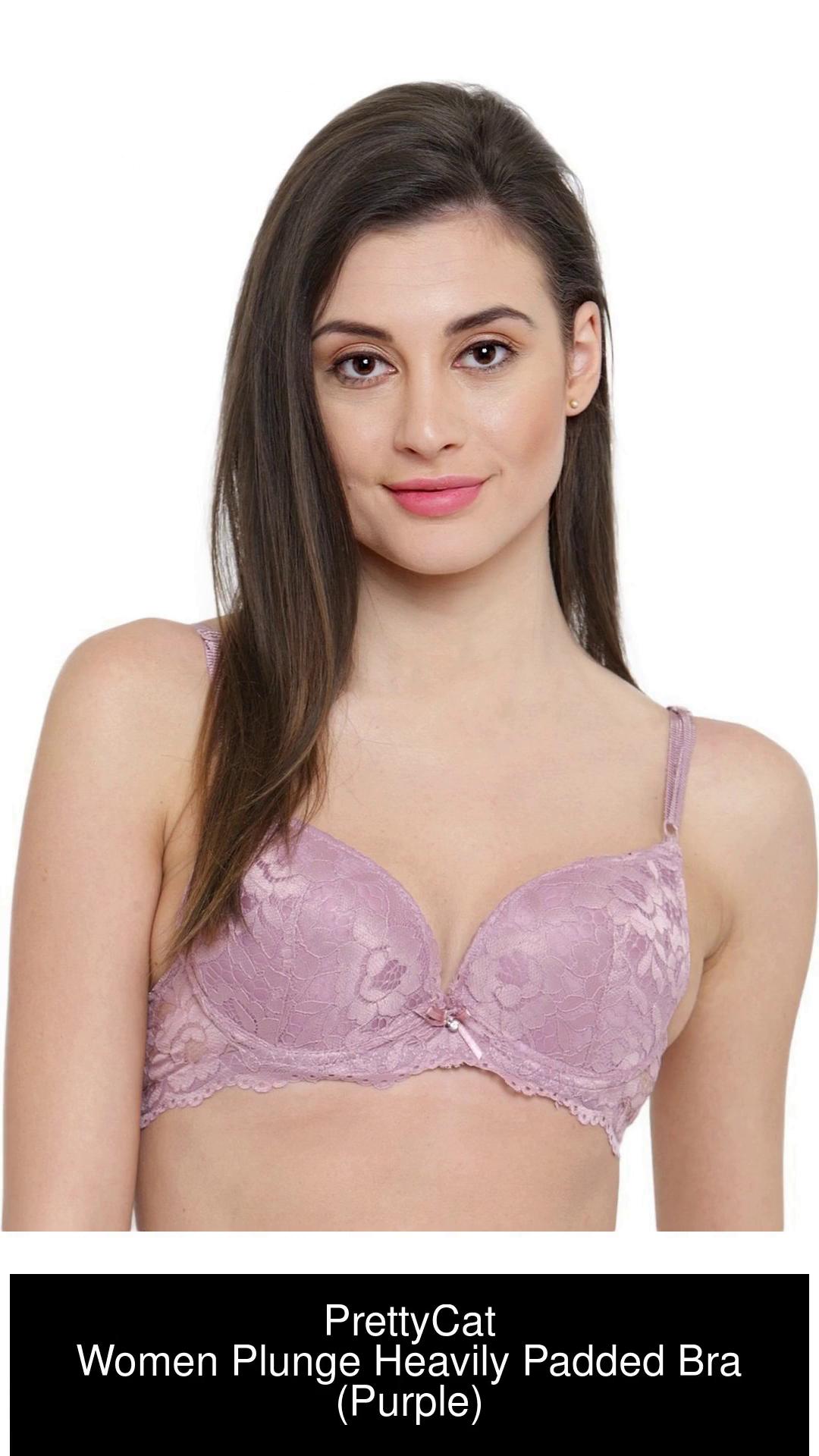 Buy online Front Open Solid Plunge Bra from lingerie for Women by Prettycat  for ₹429 at 52% off