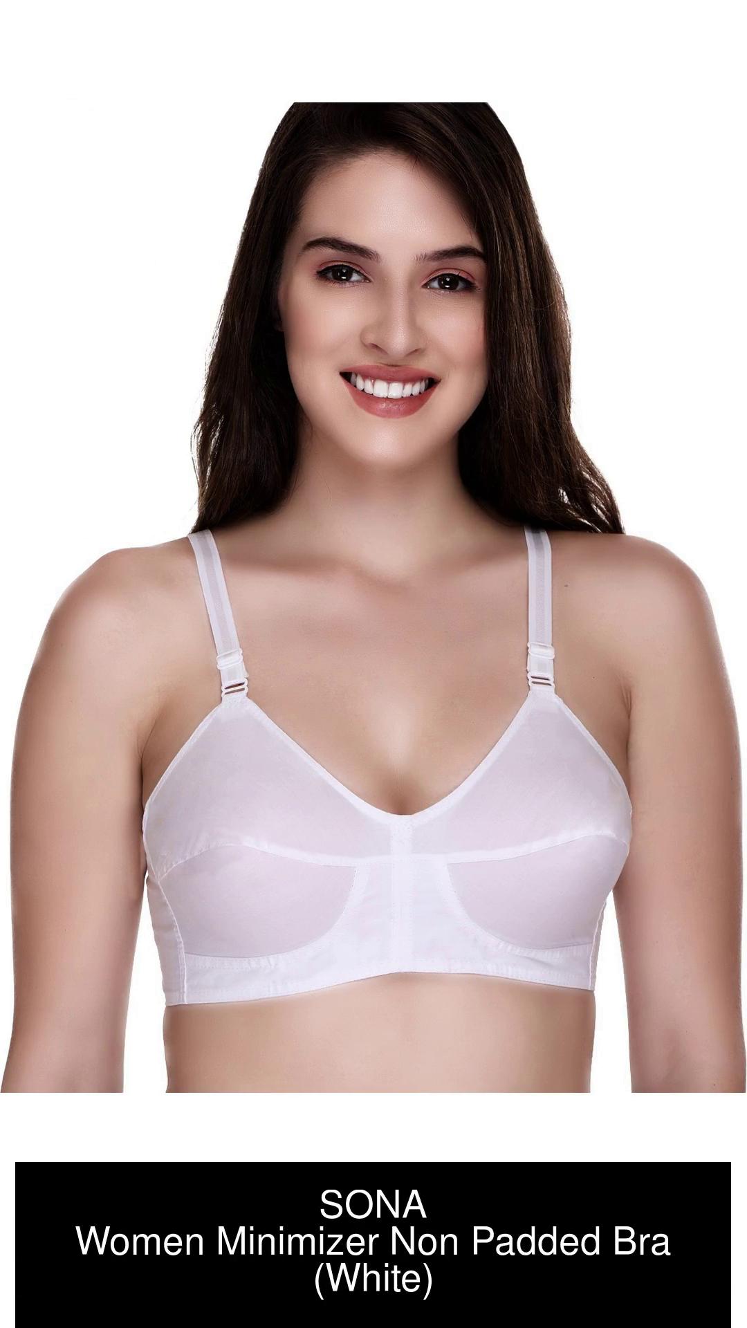 Buy Sona Bee Heart Cotton Full Cup Bra White - 36F at