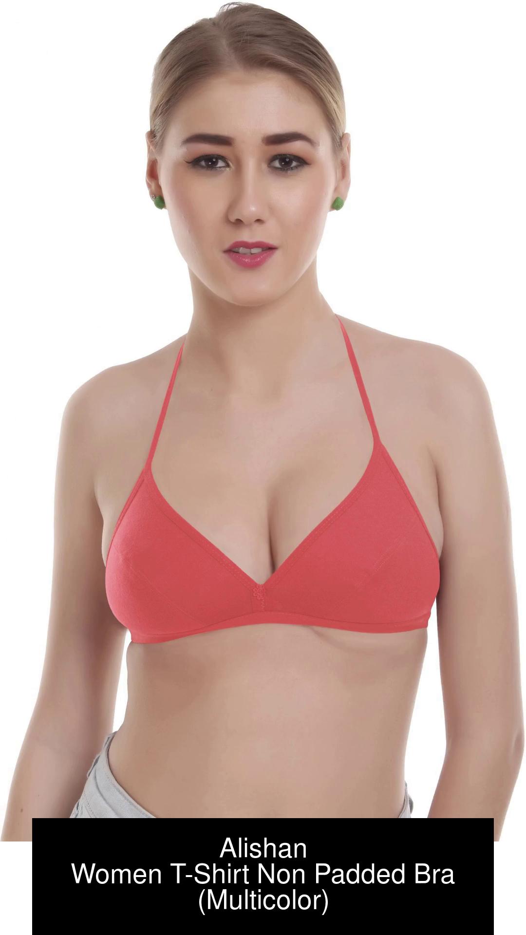Buy Alishan Designer Lightly Padded Women T-Shirt Bras Pink Color Online at  Low Prices in India 