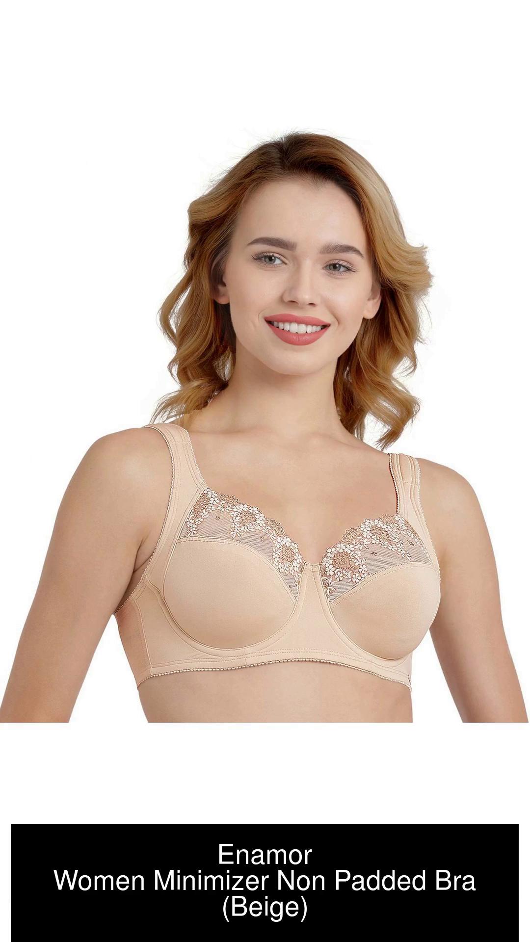 Buy Enamor Maroon Non Wired Non Padded Minimizer Bra for Women