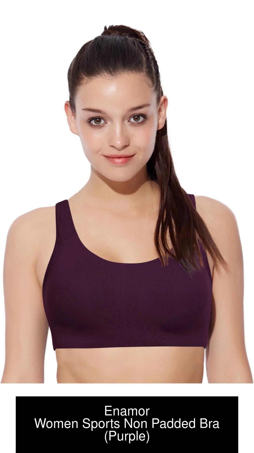 Buy Enamor Low Impact Cotton Sports Bra - Non-Padded & Wirefree