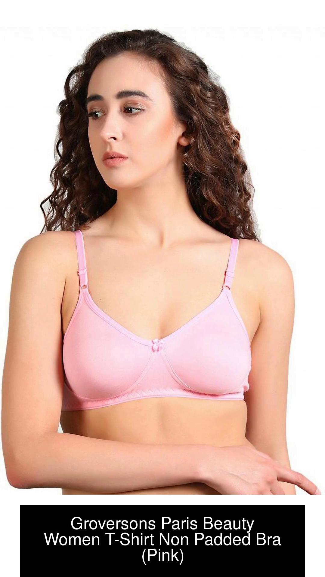 Buy online Pink Cotton Blend Tshirt Bra from lingerie for Women by  Groversons Paris Beauty for ₹198 at 14% off
