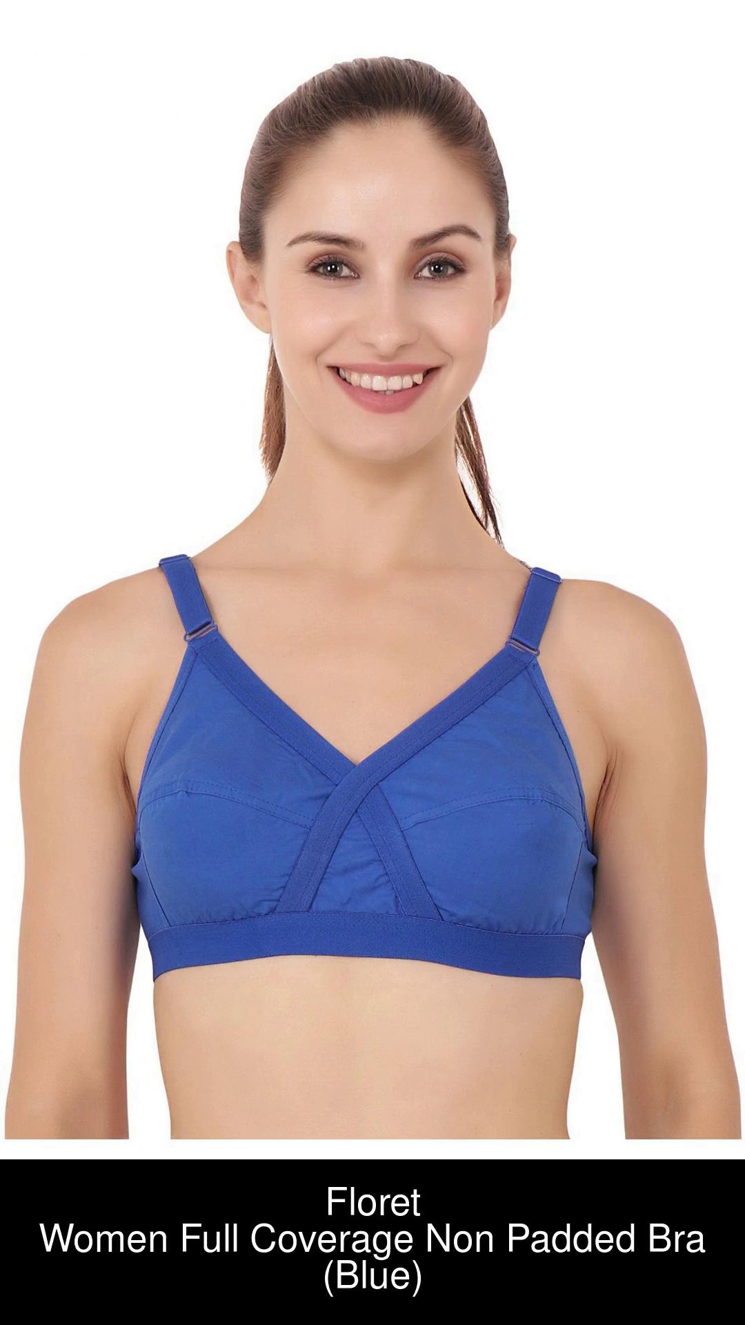 Buy Floret Cross Fit Non Padded Bra- White- Size-40 at