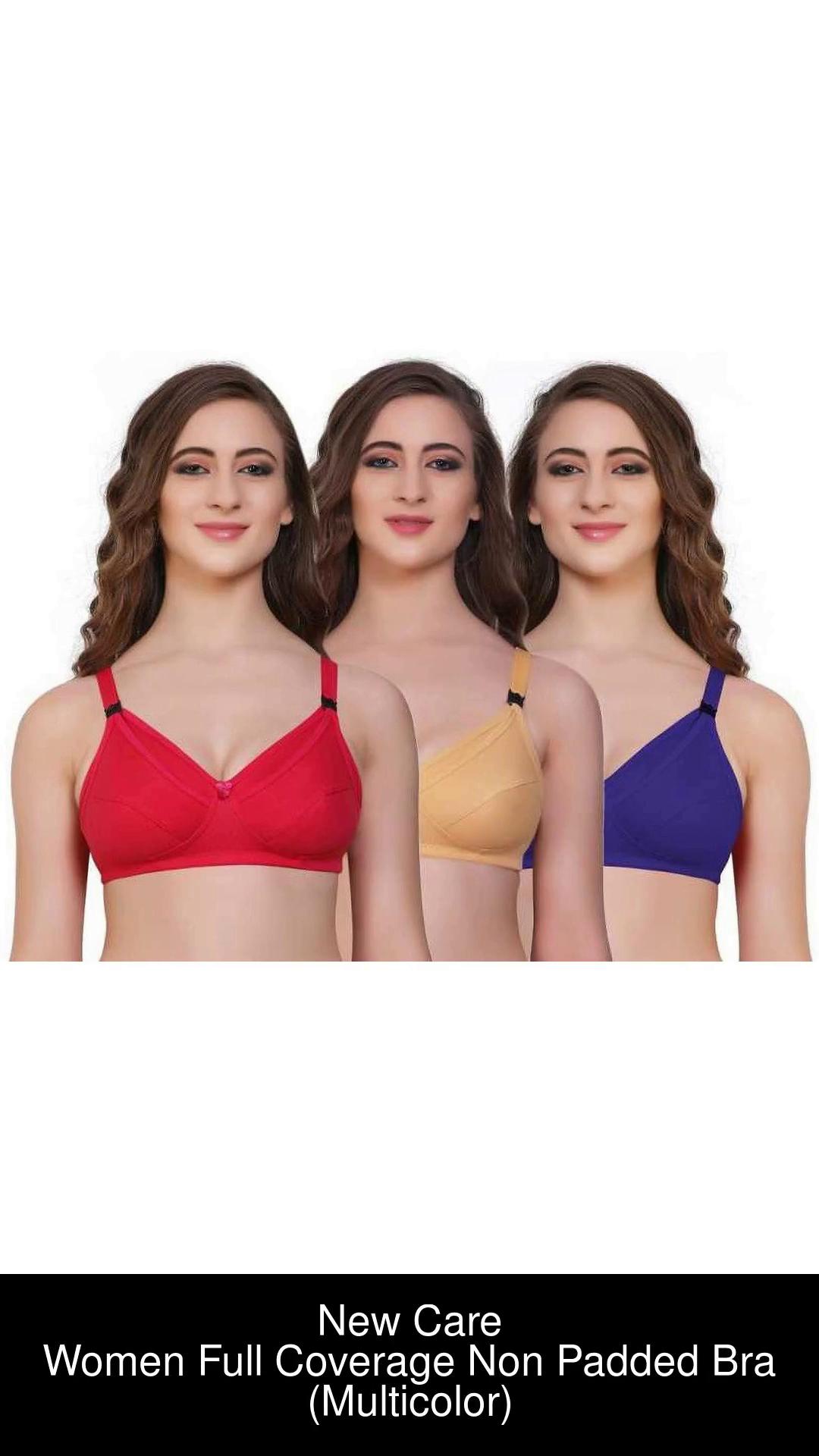 New Care Cotton Mix Hosiery Non-Padded Bra For Women - Pack of 3